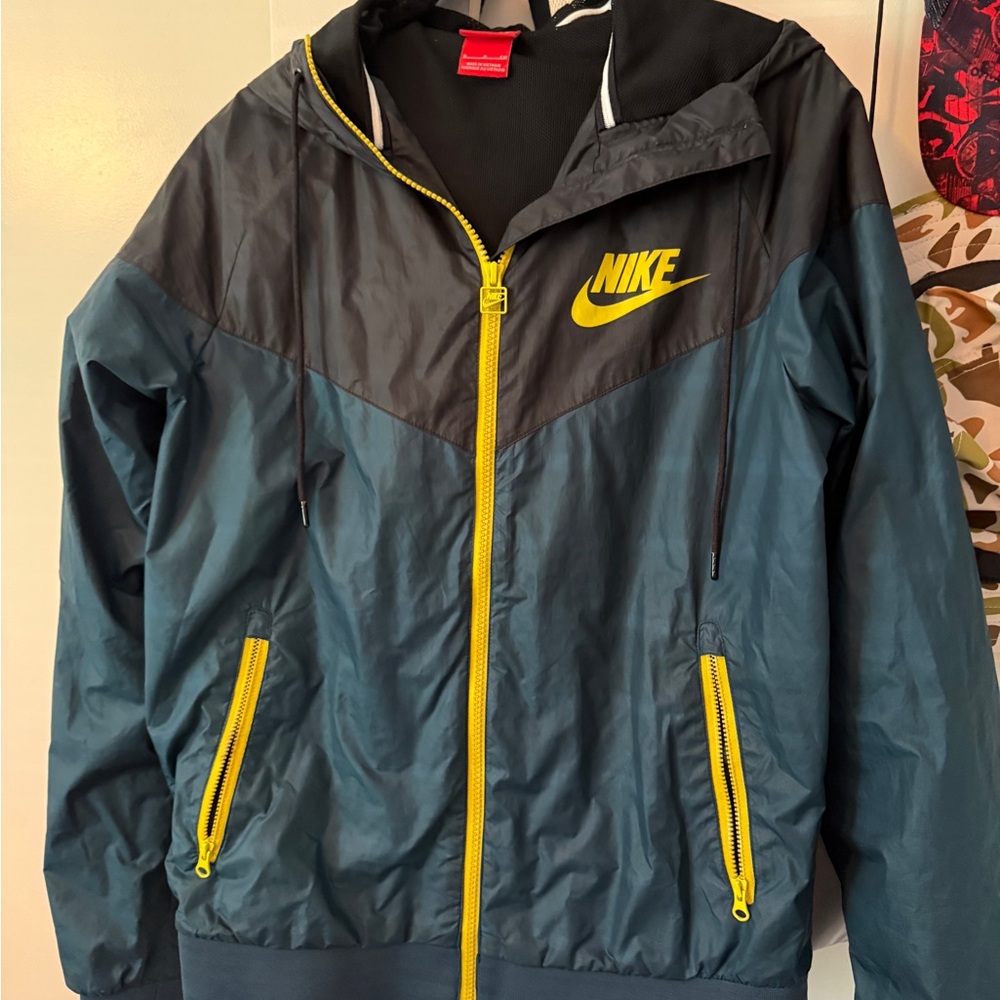 Nike Black and Blue Windbreaker Jacket